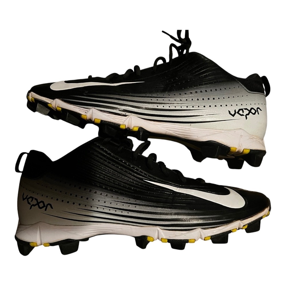 These are Nike Vapor Keystone 2 Low black and white‎ baseball cleats sz 12